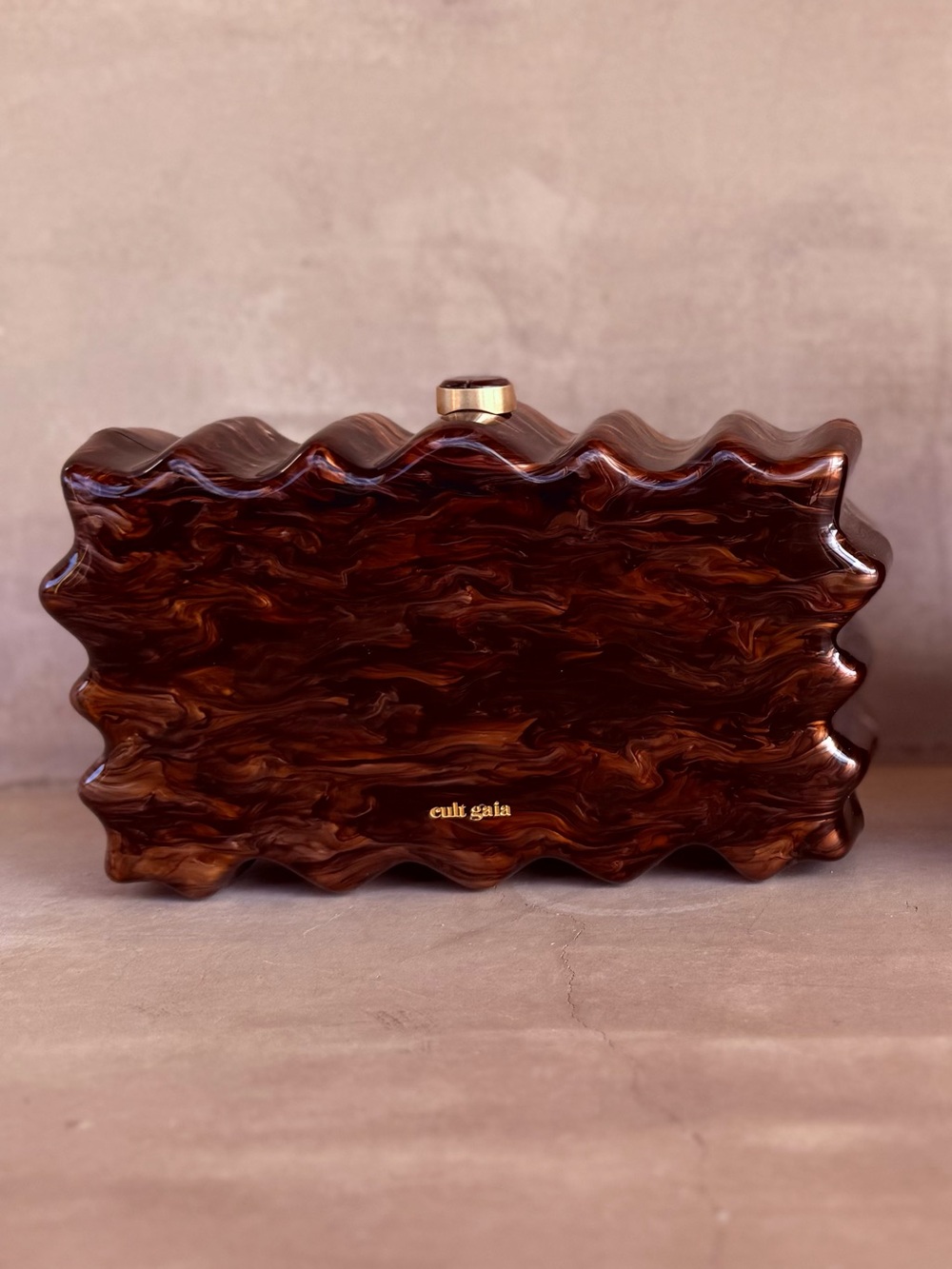 cult gaia Paloma Acrylic Box Clutch